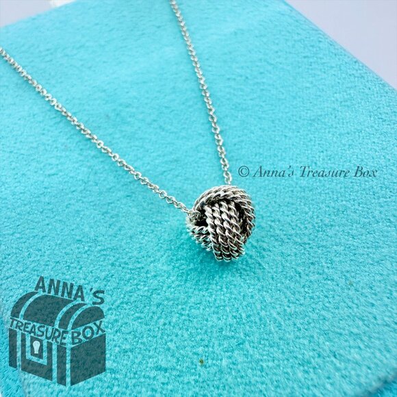 Tiffany & Co. 925 Silver Somerset Mesh Knot Twist Pendant...